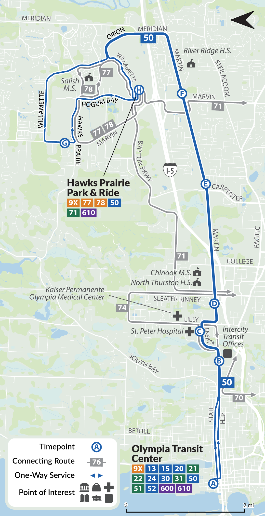 Route 50 map