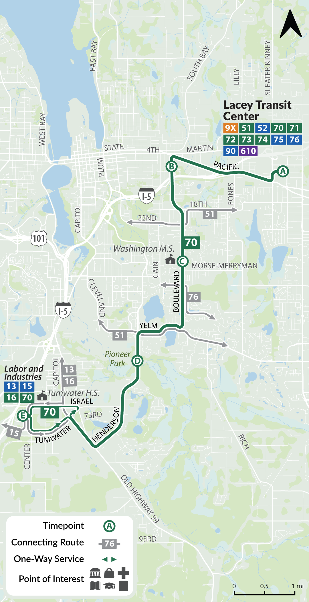Route 70 map