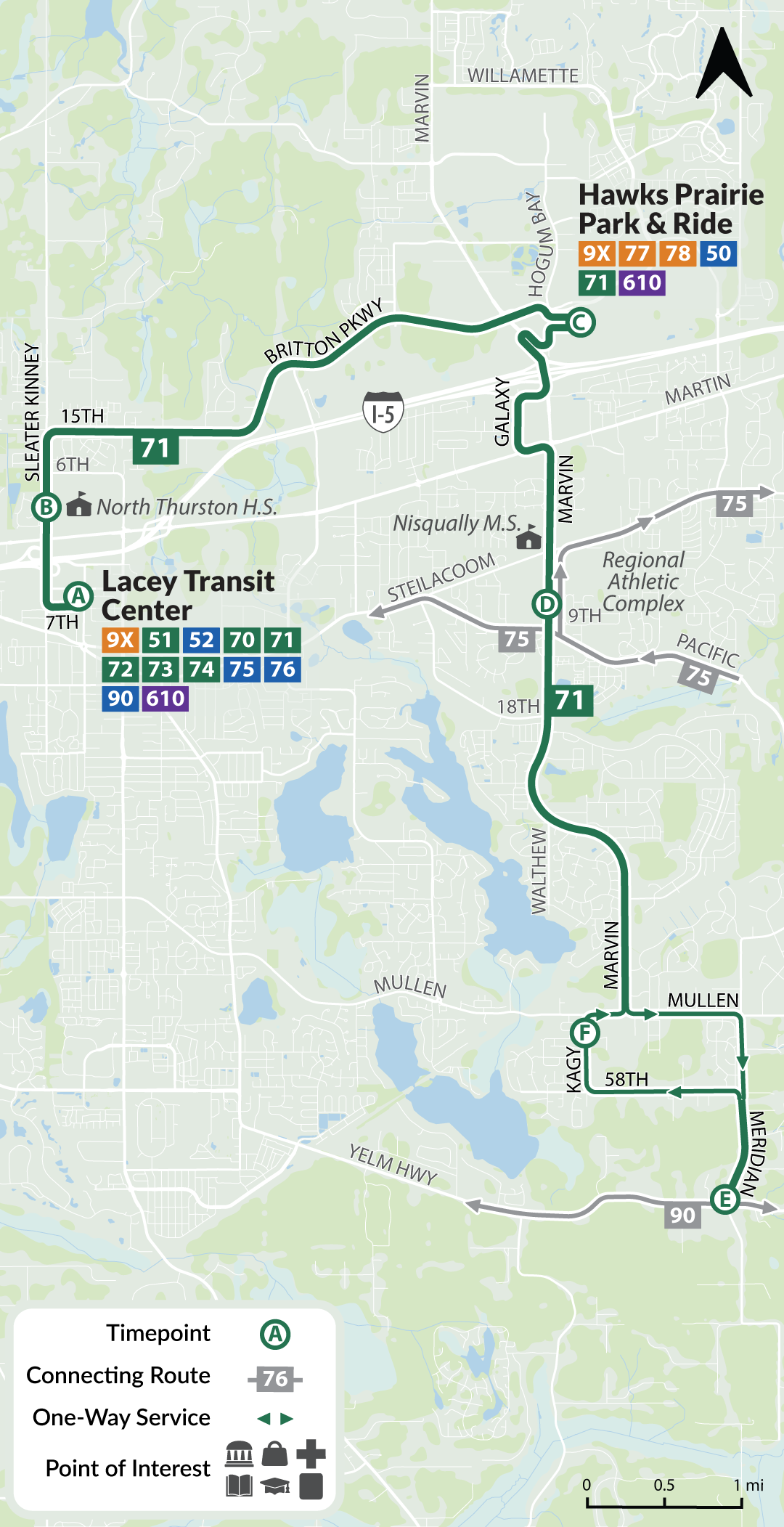 Route 71 map