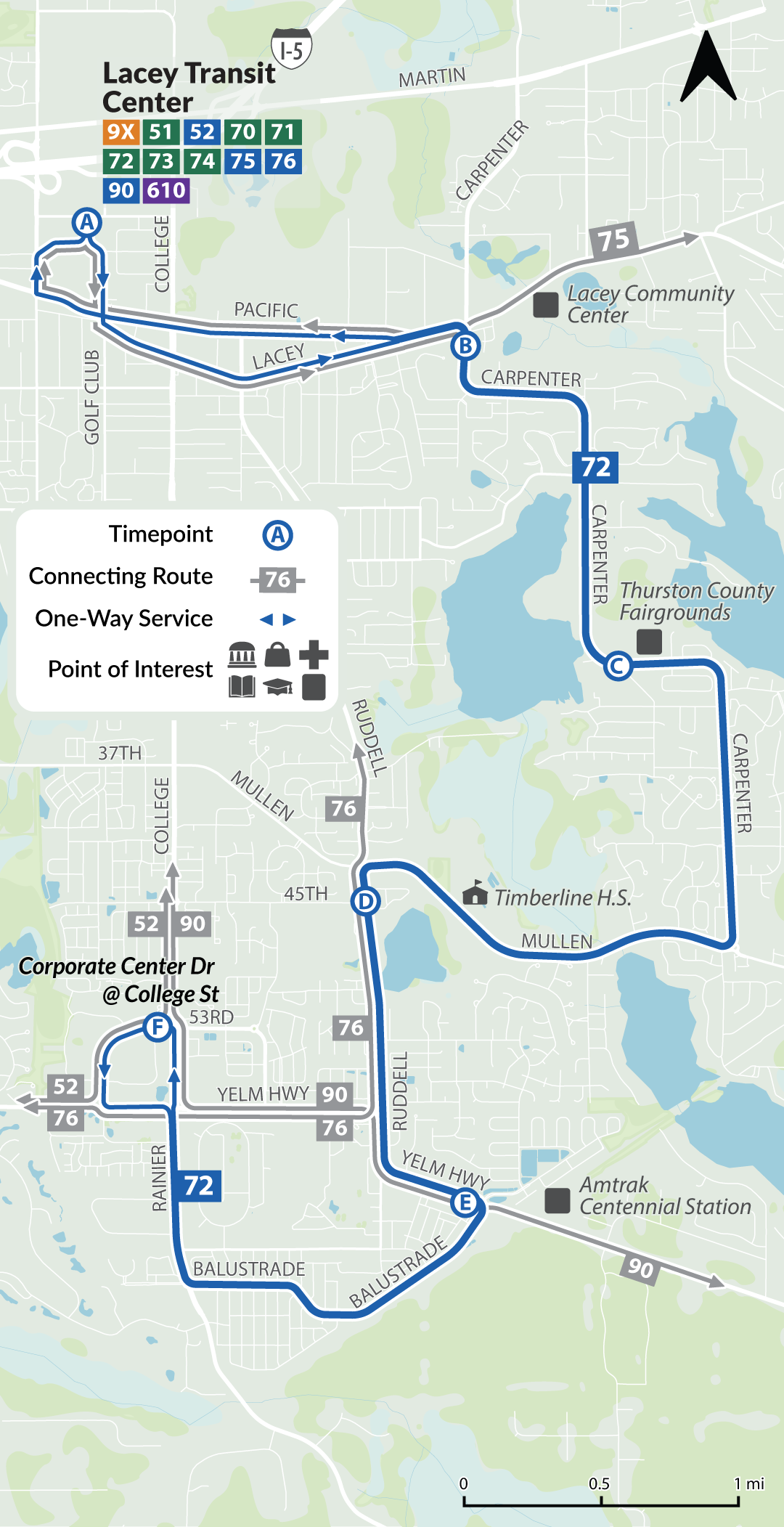 Route 72 map
