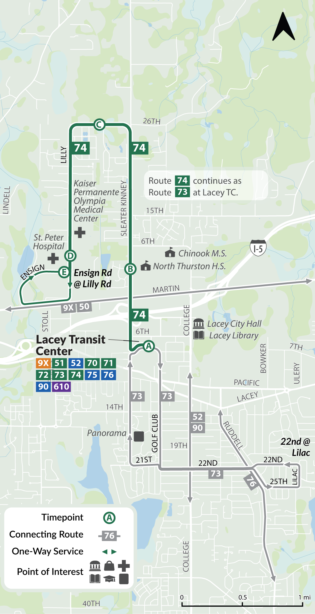 Route 74 map