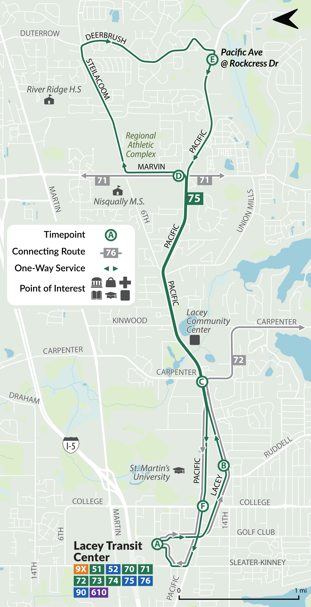 Route 75 map