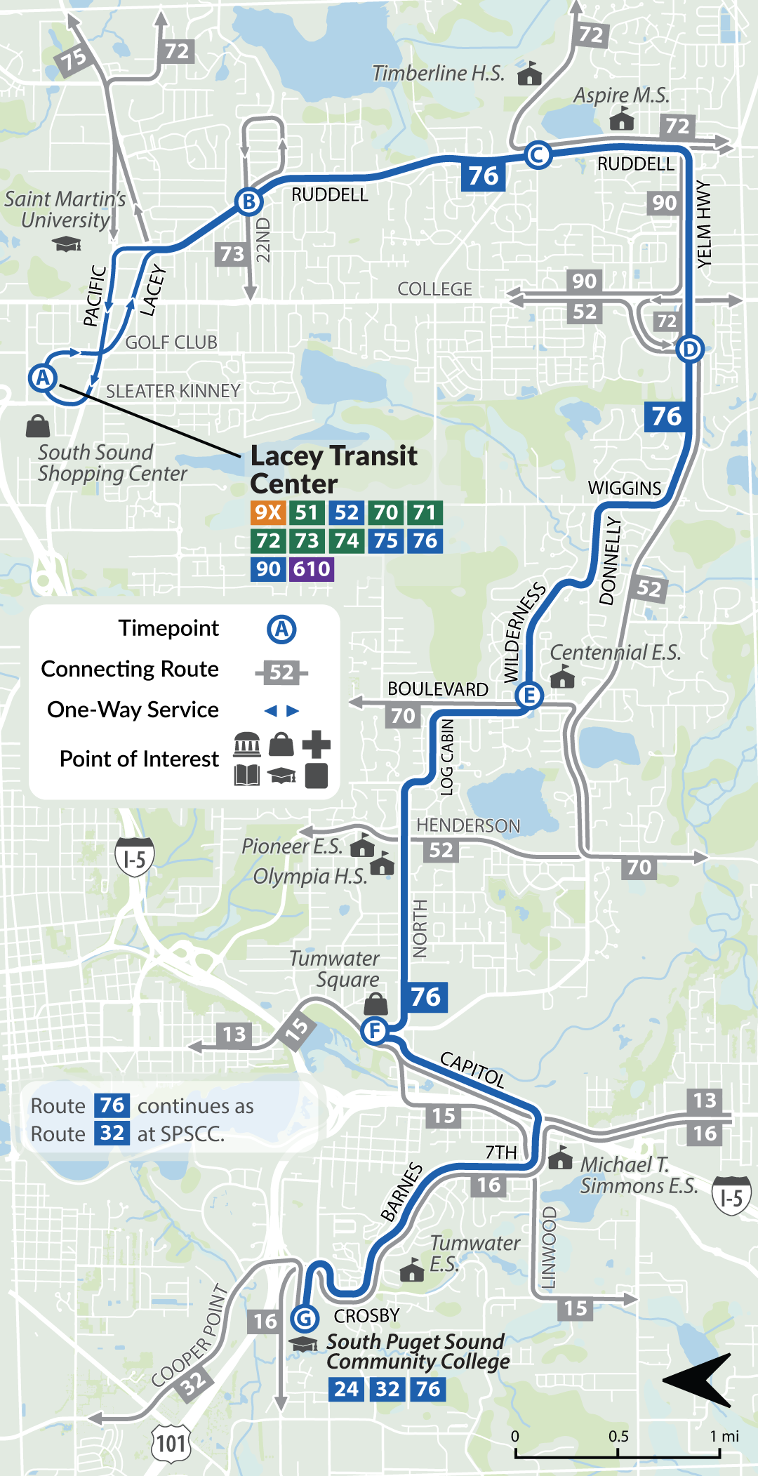 Route 76 map