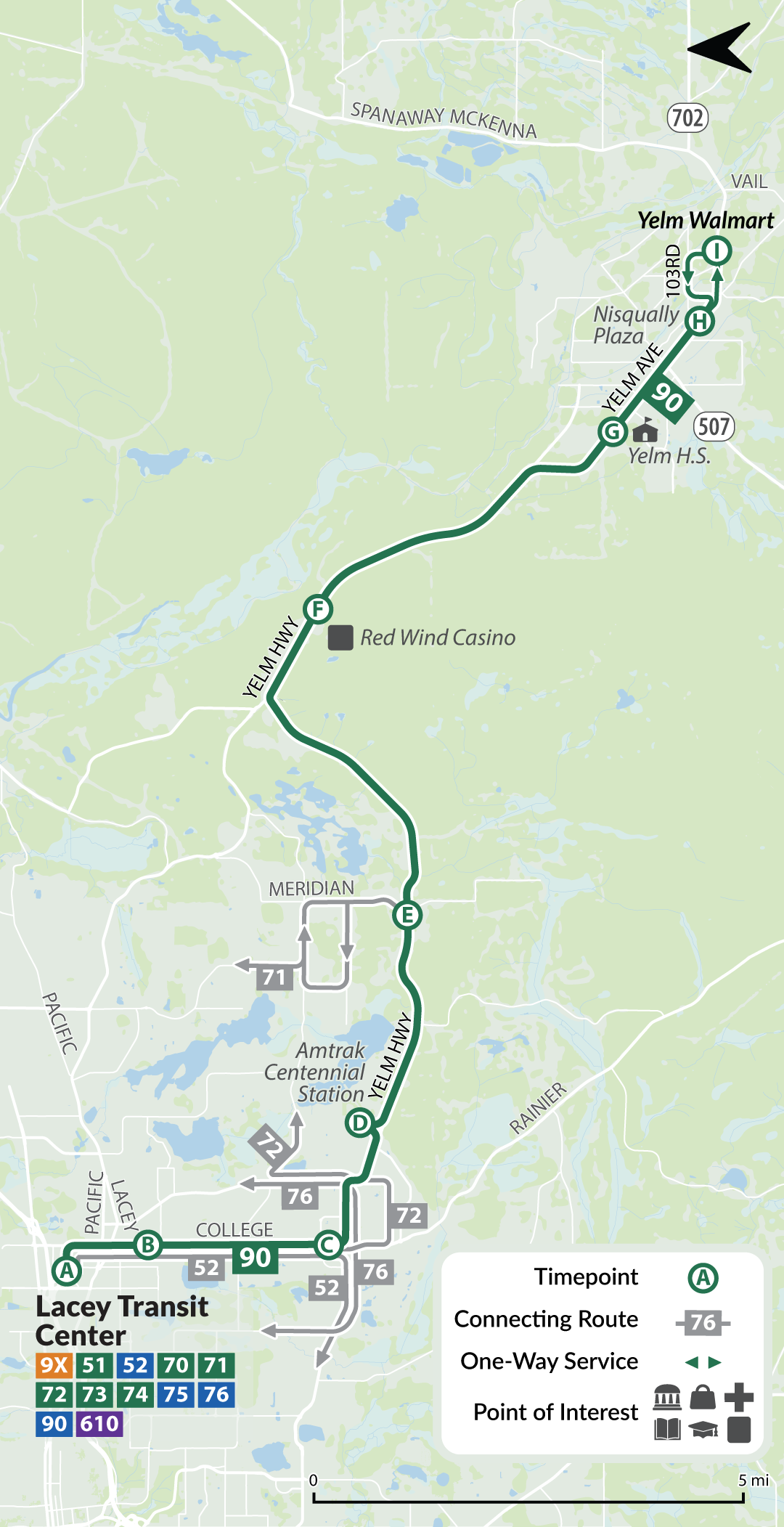 Route 90 map