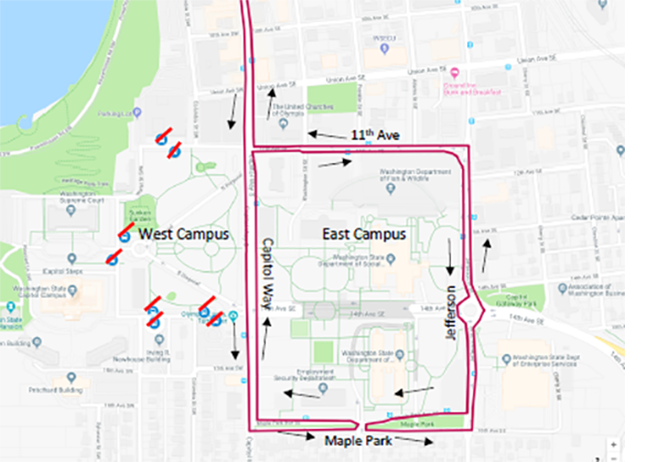 Image of Dash Detour Map for Sept. 6, 2018
