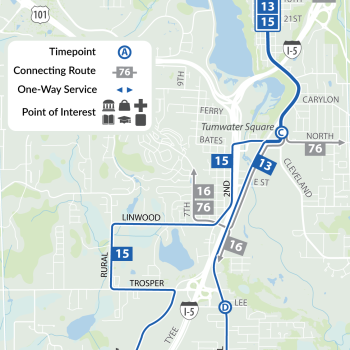 Route 13-15 Map
