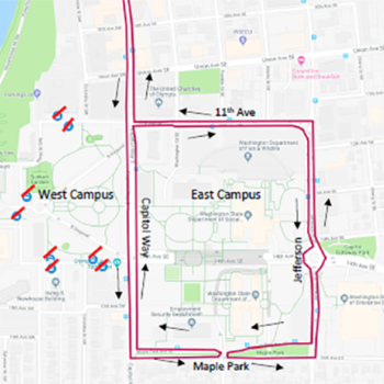 Image of Dash Detour Map for Sept. 6, 2018