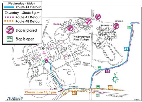 Routes 41 & 48 Detour Map