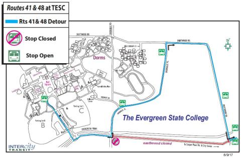 Routes 41 & 48 Detour Map