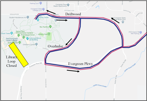 TESC detour map