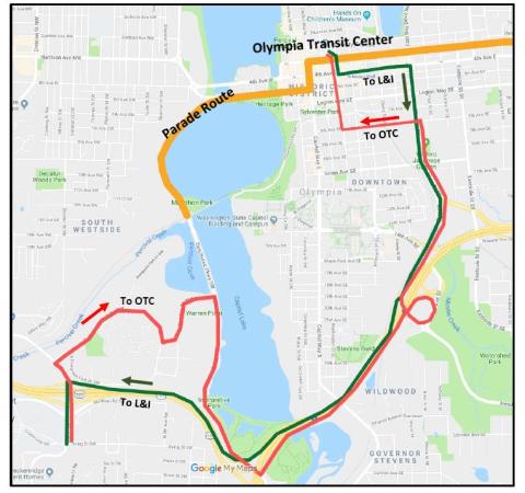 Route 12 on detour due to the Toy Run.