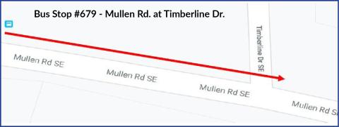 Bus Stop #679 - Mullen Rd. at Timberline Dr.