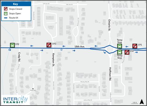 Stops 191, 193 and 232 closed 12/19/22