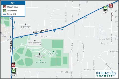 Rt 62B Stops 542 and 558 Closed 1-23-2023