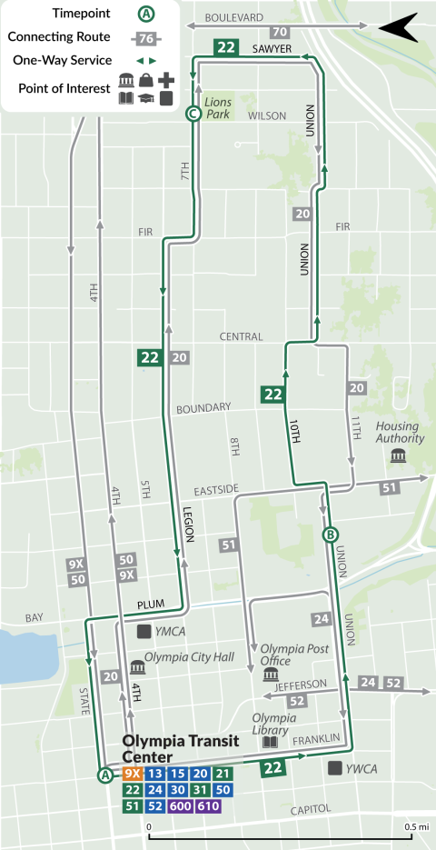 Route 22 map