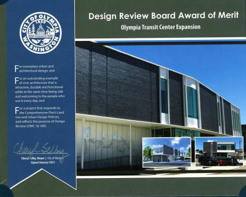 City of Olympia Design Review Board - Award of Merit