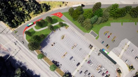 Rendition of Martin Way Park & Ride Direct Access