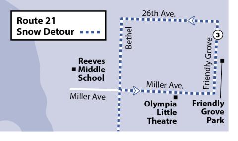 Route 21 Standard Snow Detour