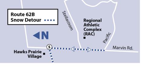 Route 62B Standard Snow Detour