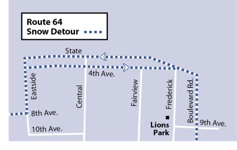 Route 64 Standard Snow Detour