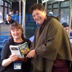 a Bus Buddy riding with a customer