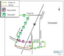 Route 12 Detour To and From L&I