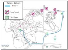 Route 41 Detour - No service to Dorm Loop