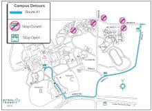 Route 41 Detour - No service to Dorm Loop