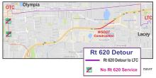 Express Route 620 Detour Map