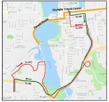 Route 12 on detour due to the Toy Run.