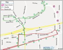 Map of 62A detour