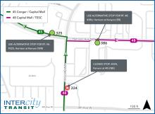 Bus stop #324 is temporarily closed.