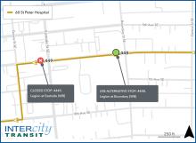 Bus stop #449 is temporarily closed. Please use stop #448.