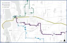 Routes 21, 64 and 94 on detour due to the Toy Run.