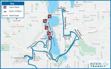 Map of Route 12 and 42 detour