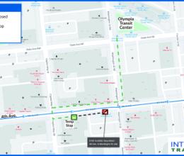 Map of stop #1043 closure