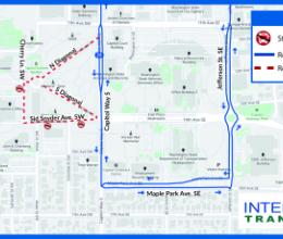 Route 24 will not serve the Capitol Campus through Nov. 2026