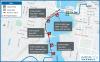 Map of 5 stops closed along Deschutes Pkwy